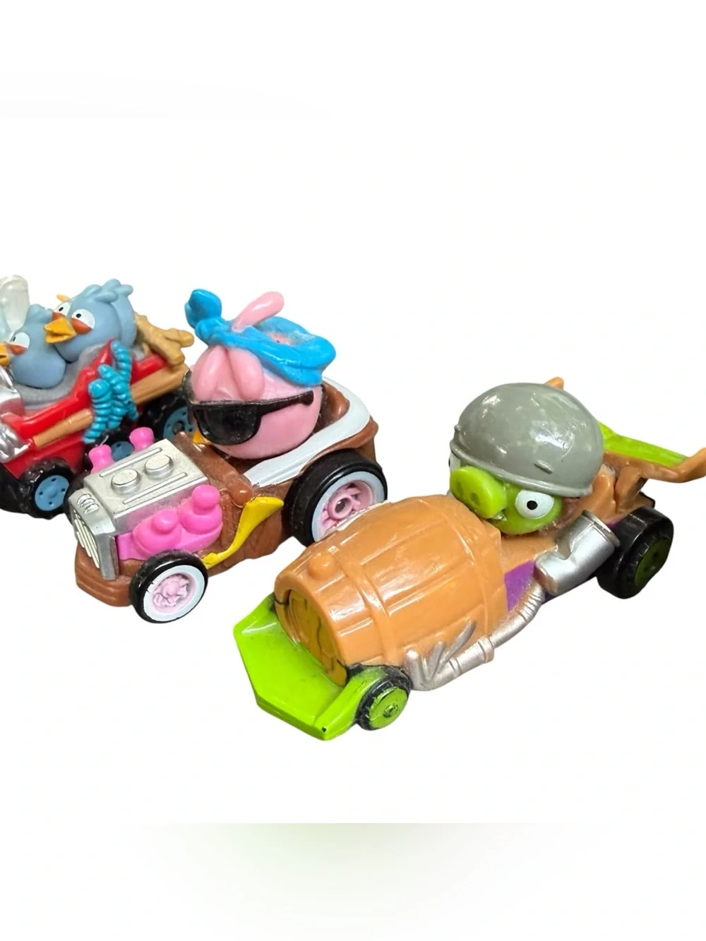 Angry Birds Go Telepods Dual Launcher 6 Race Cars Clear Stands Replacement